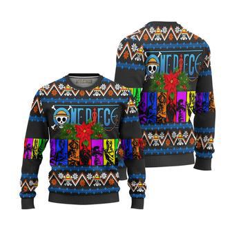 One Piece Characters Knitted Ugly Christmas Sweater | Favorety