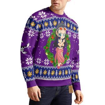 One Piece Custom Ugly Sweater Nico Robin Knitted Sweatshirt Anime Christmas Gift | Favorety