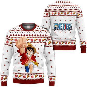 One Piece Luffy Custom Anime Ugly Christmas Sweater | Favorety