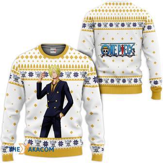 One Piece Sanji Custom Gift For Fan Anime Christmas Ugly Sweater | Favorety UK