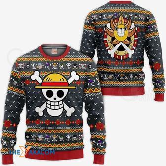 One Piece Straw Hat Priate Symbol Custom Gift For Fan Anime Christmas Ugly Sweater | Favorety AU