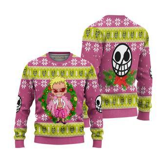 One Piece Ugly Sweater Doflamingo Custom Knitted Sweatshirt Anime Christmas Gift | Favorety DE