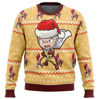 One Punch Chibi Saitama Ugly Christmas Sweater | Favorety UK