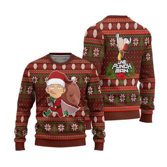 One Punch Man Ugly Christmas Sweater Saitama Ugly Christmas Sweater | Favorety UK