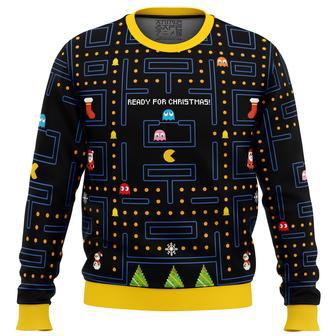 Pac Man Ready for Christmas Ugly Christmas Sweater | Favorety UK