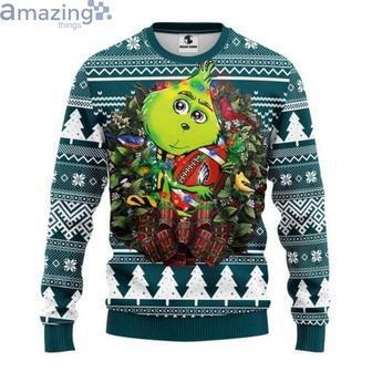 Philadelphia Eagles Grinch Hug Christmas Ugly Wool Sweater Christmas Gift For Kid Adult | Favorety UK