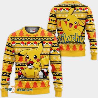 Pikachu Anime Pokemon Custom Gift For Fan Anime Christmas Ugly Sweater | Favorety AU