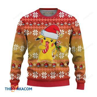 Pikachu Pokemon Anime Red Ugly Sweater | Favorety AU