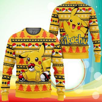 Pikachu Ugly Christmas Sweater Anime Pokemon Xmas Gifts | Favorety