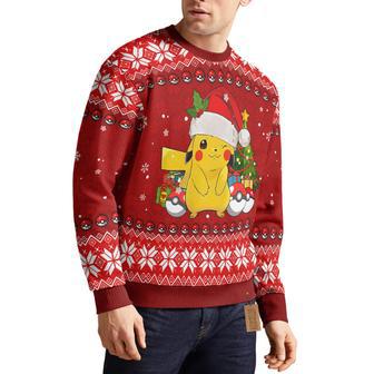 Pikachu Ugly Christmas Sweater Pokemon Custom Knitted Sweatshirt | Favorety AU