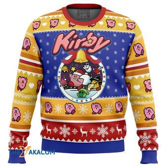 Pink Puff Christmas Kirby Gift For Fan Anime Christmas Ugly Sweater | Favorety DE