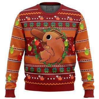 Pochita Chainsaw Man Ugly Christmas Sweater | Favorety