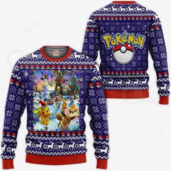 Pokemon Anime Christmas Pokeball Sweater Sweatshirt | Favorety