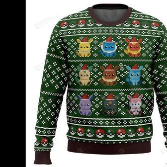 Pokemon Anime Eevee Eeveelutions Ugly Sweater | Favorety