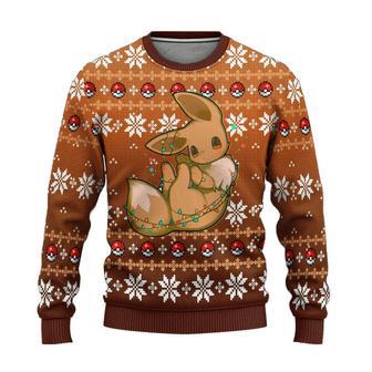 Pokemon Anime Eevee Ugly Sweater Gifts | Favorety