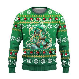 Pokemon Anime Rayquaza Ugly Sweater Gifts | Favorety