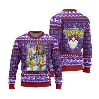 Pokemon Characters Knitted Ugly Christmas Sweater | Favorety AU