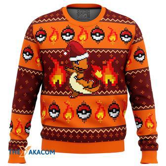 Pokemon Charmander Gift For Fan Anime Christmas Ugly Sweater | Favorety