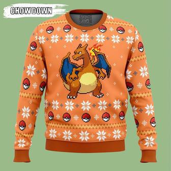 Pokemon Christmas Blaze Charizard Anime Ape Pokemon Ugly Christmas Sweater | Favorety CA