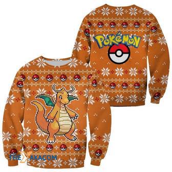 Pokemon Dragonite Custom Gift For Fan Anime Christmas Ugly Sweater | Favorety AU