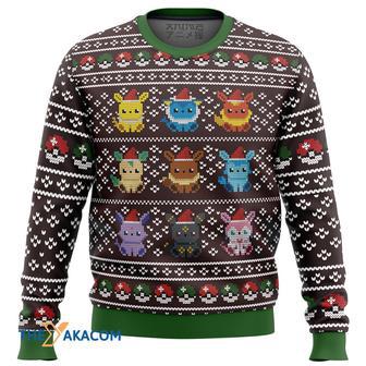 Pokemon Eeveelution Gift For Fan Anime Christmas Ugly Sweater | Favorety DE