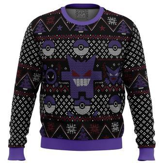 Pokemon Ghosts Gengar Ghastly Haunter Ugly Christmas Sweater | Favorety AU