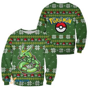 Pokemon Rayquaza Custom Gift For Fan Anime Christmas Ugly Sweater | Favorety UK