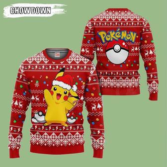 Pokemon Ugly Christmas Sweater Pikachu Santa Merry Christmas Anime | Favorety UK