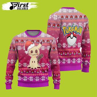 Pokemon Ugly Christmas Sweater Pokemon Mimikyu Anime Merry Christmas | Favorety CA