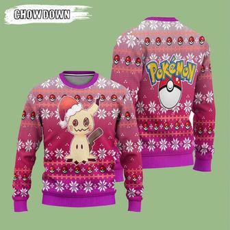 Pokemon Ugly Christmas Sweater Pokemon Mimikyu Anime Merry Christmas | Favorety AU