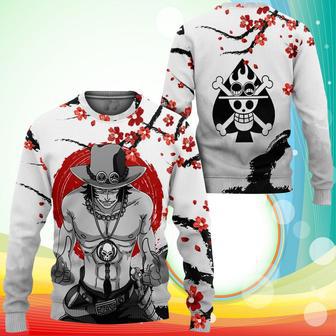 Portgas D. Ace Sweatshirt Japan Style One Piece Anime Printed Sweater | Favorety