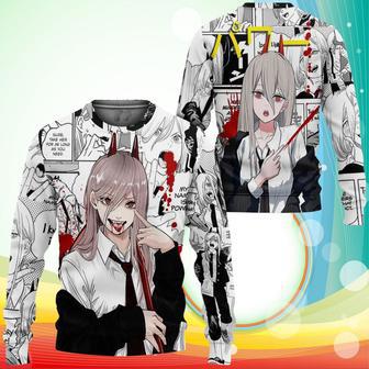 Power Blood Devil Sweatshirt Manga Style Chainsaw Man Anime Shirt | Favorety UK