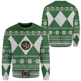 Power Rangers Ugly Sweater Mighty Morphin Green Power Rangers Sweater | Favorety DE