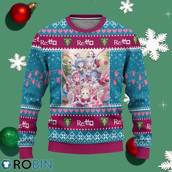 Re Zero Anime Ugly Christmas Sweater Custom Xmas Gift | Favorety UK