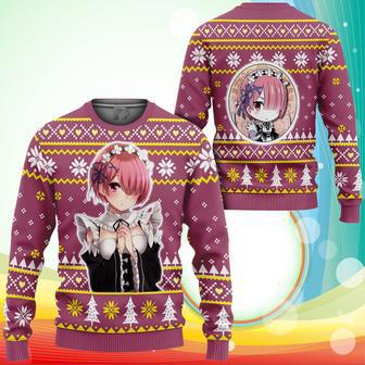 Re Zero Ram Ugly Christmas Sweater Anime Xmas Gifts | Favorety CA