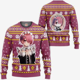 Re Zero Ram Ugly Christmas Sweater Custom Anime Xmas Gifts | Favorety