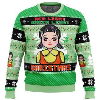 Red & Green Light Squid Game Ugly Christmas Sweater | Favorety AU