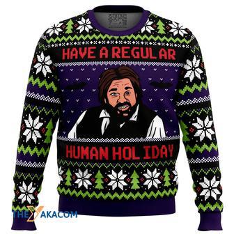 Regular Human Holiday What We Do In The Shadows Gift For Fan Anime Christmas Ugly Sweater | Favorety UK