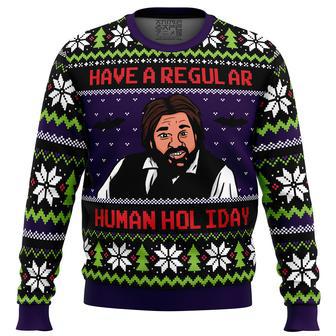 Regular Human Holiday What We Do In The Shadows Ugly Christmas Sweater | Favorety UK