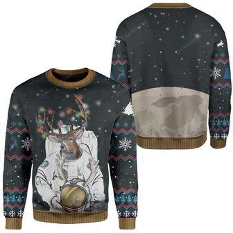 Reindeer Sweater Reindeer Astronaut Ugly Christmas Sweater | Favorety CA