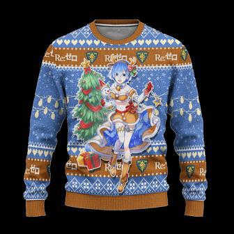 Rem Anime Ugly Christmas Sweatshirt Custom Re Zero Xmas Gift | Favorety