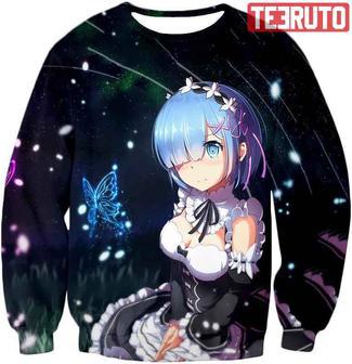 Rezero Blue Haired Maid Rem Cute Anime - Rezero Sweatshirt | Favorety UK