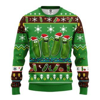 Rick And Morty Christmas Sweater Pickle Rick Christmas Green Ugly Sweater | Favorety CA