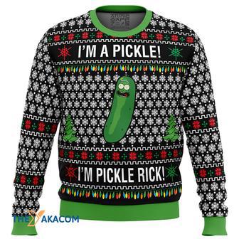 Rick and Morty Pickle Rick Gift For Fan Anime Christmas Ugly Sweater | Favorety UK