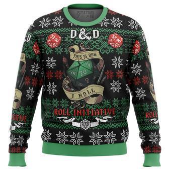 Roll Initiative Dungeons & Dragons Ugly Christmas Sweater | Favorety AU