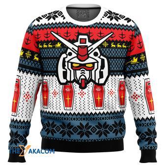 RX Gundam Gift For Fan Anime Christmas Ugly Sweater | Favorety AU