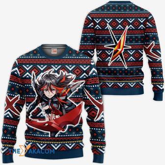 Ryuko Matoi Anime Kill La Kill Custom Gift For Fan Anime Christmas Ugly Sweater | Favorety CA