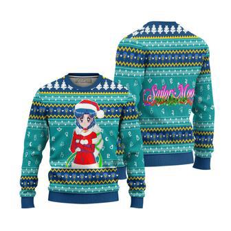 Sailor Mercury Ugly Christmas Sweater Sailor Moon Custom Anime Knitted Sweatshirt | Favorety