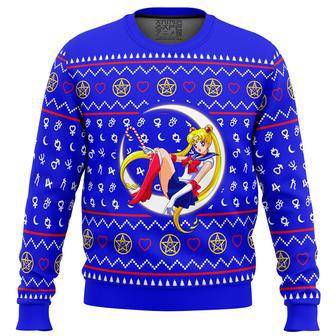 Sailor Moon Sitting on Moon Ugly Christmas Sweater | Favorety UK