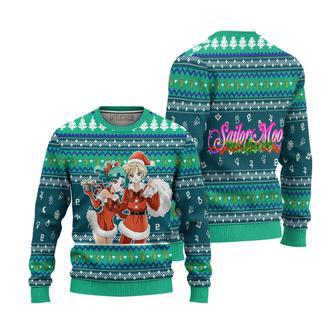 Sailor Neptune Ugly Christmas Sweater Sailor Moon Custom Anime Knitted Sweatshirt | Favorety